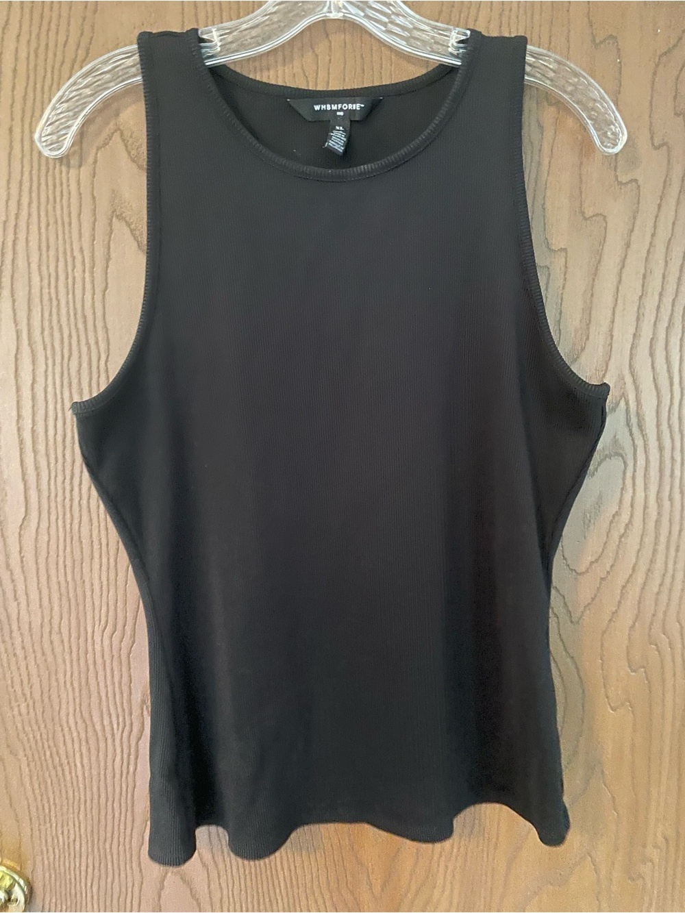 WHBM Forme ribbed tank. Black. Size XL.